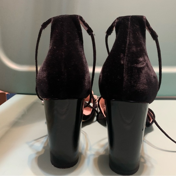 KATE SPADE pearl velvet high heel sandals - Picture 3 of 7